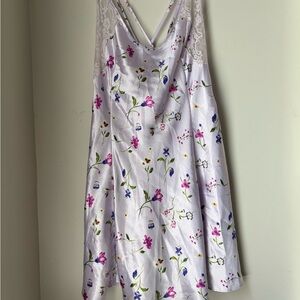 Victoria's Secret Lavender Floral Satin Dress